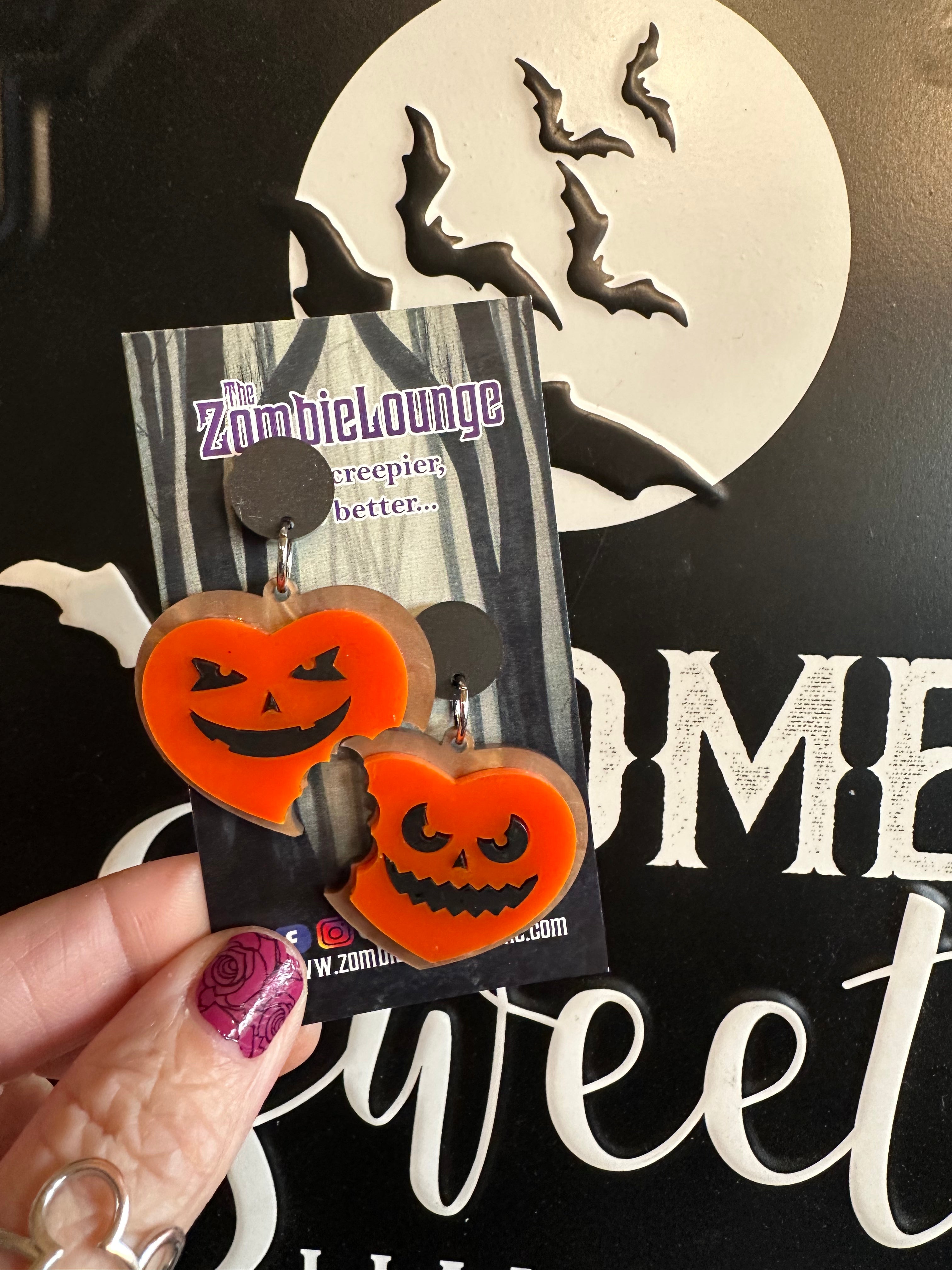 Valloween Heart Cookie Earrings - Cute Valentine's Day & Halloween Jewelry for Women - Perfect for Parties, Gifts & Everyday Wear