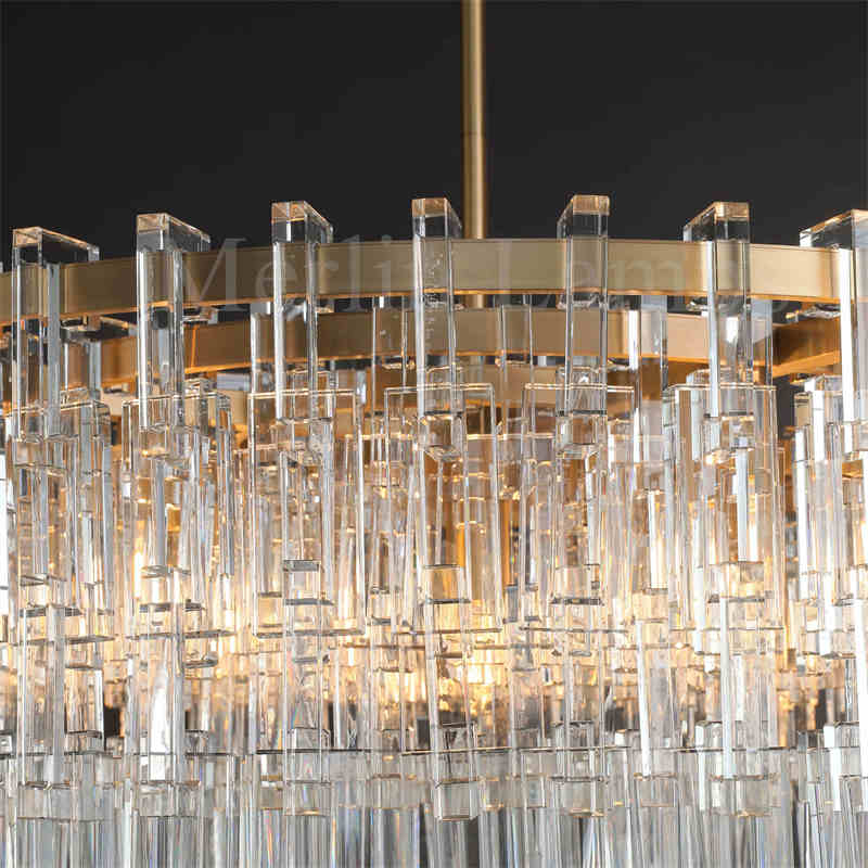 Melody K9 Crystal Round Chandelier - Elegant Ceiling Light Fixture for Living Room, Bedroom & Kitchen Island | Perfect for Dining Areas, Entryways & Home Decor
