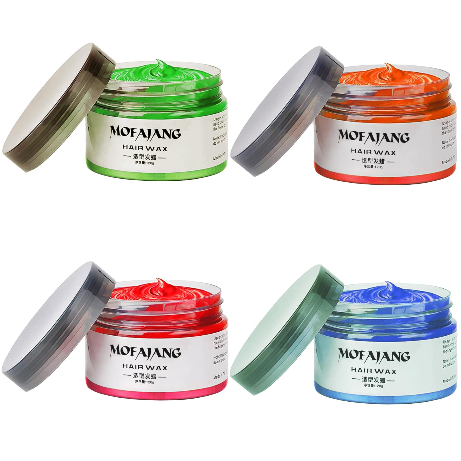 EFLY Kids Temporary Hair Color Chalk & Wax - Non-Toxic, Washable Hair Dye for Girls Age 4-9 (4 Colors: Red, Orange, Blue, Green) | Perfect for Birthday Parties, Halloween, Christmas, Cosplay & Children's Day Celebrations