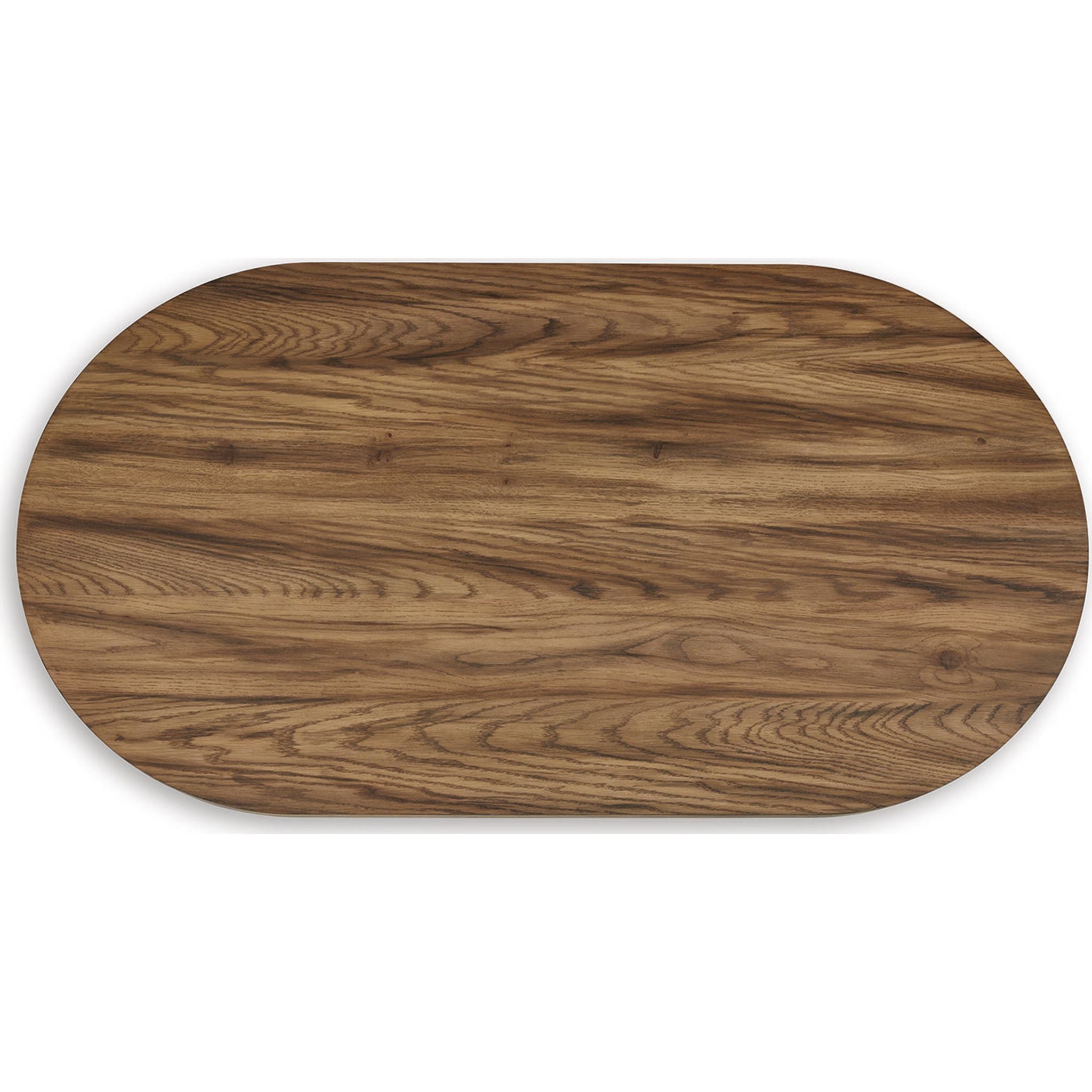 Austanny Modern Coffee Table - Warm Brown Finish, Stylish Living Room Centerpiece for Home Decor & Entertaining Guests