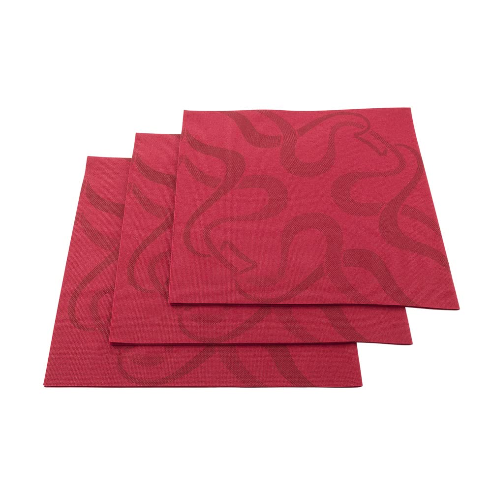 **Luxenap 15.75 Inch Disposable Napkins - 600 Soft Linen-Like Paper Napkins | Absorbent Air-Laid Bordeaux with Vintage Pattern | Pre-Folded for Dinner Parties, Weddings & Events**    *Use Cases: Perfect for weddings, banquets, catering, holiday gatherings, and upscale dining events.*