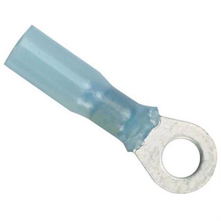 16-14 Gauge 0.31 Inch Heat Shrink Ring Terminal - Waterproof Electrical Connectors for Marine, Automotive & Industrial Wiring Applications