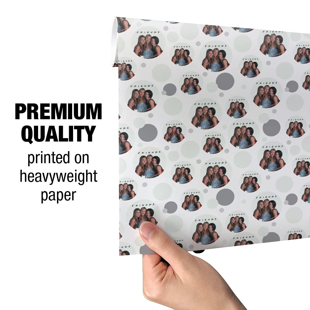 Friends TV Show Themed Gift Wrap Paper Roll - Perfect for Birthday, Christmas & Party Presents - Fun & Festive Wrapping Paper for Fans