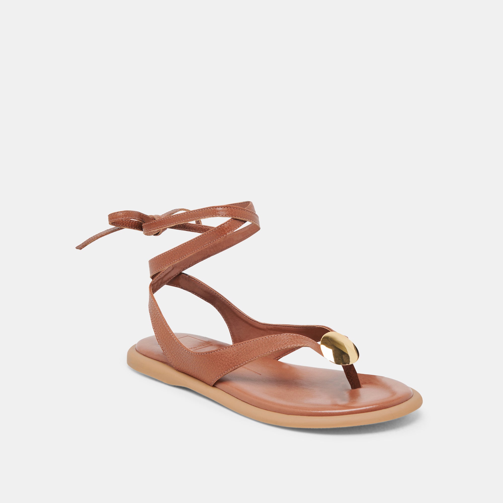 JUDY Women's Leather Sandals in Cognac - Comfortable & Stylish for Summer, Beach, and Casual Outings