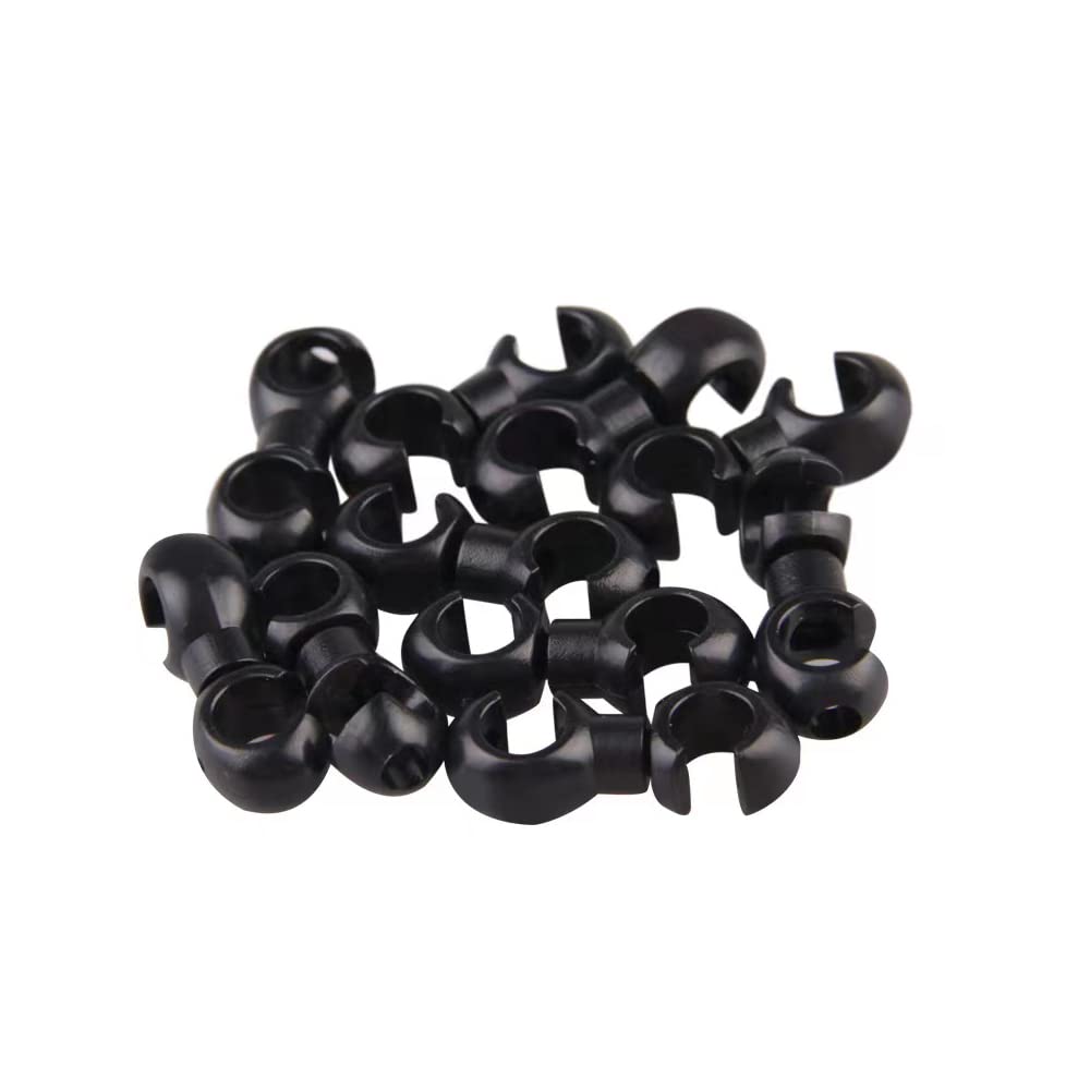 20PCS Bike Cable Clips - Plastic Bicycle Brake & Gear Housing Rotating S-Hook Clips for MTB, Road Bikes - Secure Fixing Holder & Guide - Perfect for Cable Management & Organization