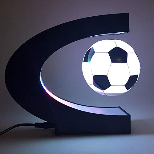 Football Soccer Magnetic Floating Night Light - LED Optical Illusion Desk Lamp for Home Decor, Kids Room, Birthday Gift | Perfect for Bedside, Nursery, Game Room & Christmas Decorations