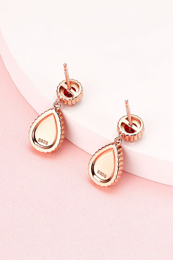 Sterling Silver Drop Tassel Rose Gold Stud Earrings for Women - Dainty Boho Jewelry Gift for Her - Perfect for Parties, Weddings & Everyday Wear