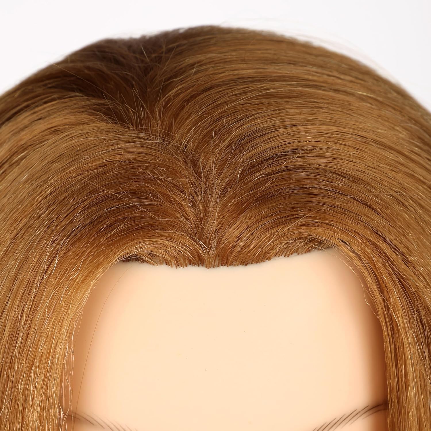 9JOY 30 Inch Shoulder Hair Dummy for Hair Styling Practice - Brown Synthetic Hair Mannequin Head for Cutting, Coloring & Styling Training - Perfect for Salon Students & Beginners
