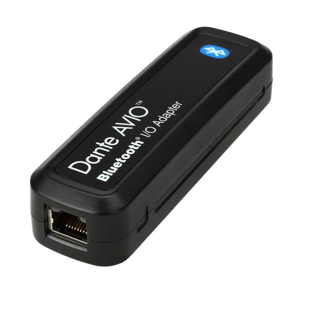 Dante AVIO Bluetooth Audio Interface Adapter - Wireless I/O Converter for Professional Audio & Streaming - Perfect for Home Studios, Live Performances, and Podcasting