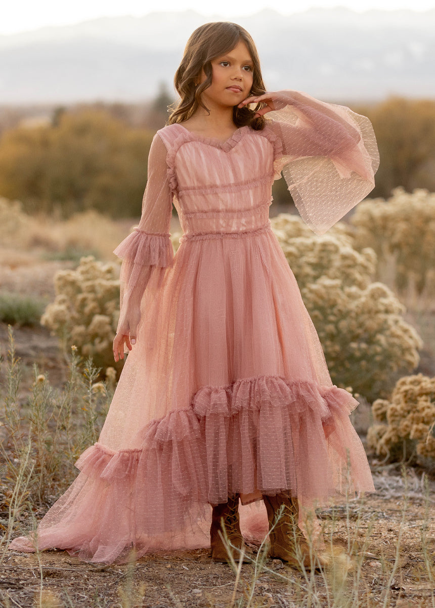 Halsey Impact Dress in Desert Shell - Elegant Flowy Midi Dress for Women, Perfect for Casual Outings, Date Nights & Summer Vacations