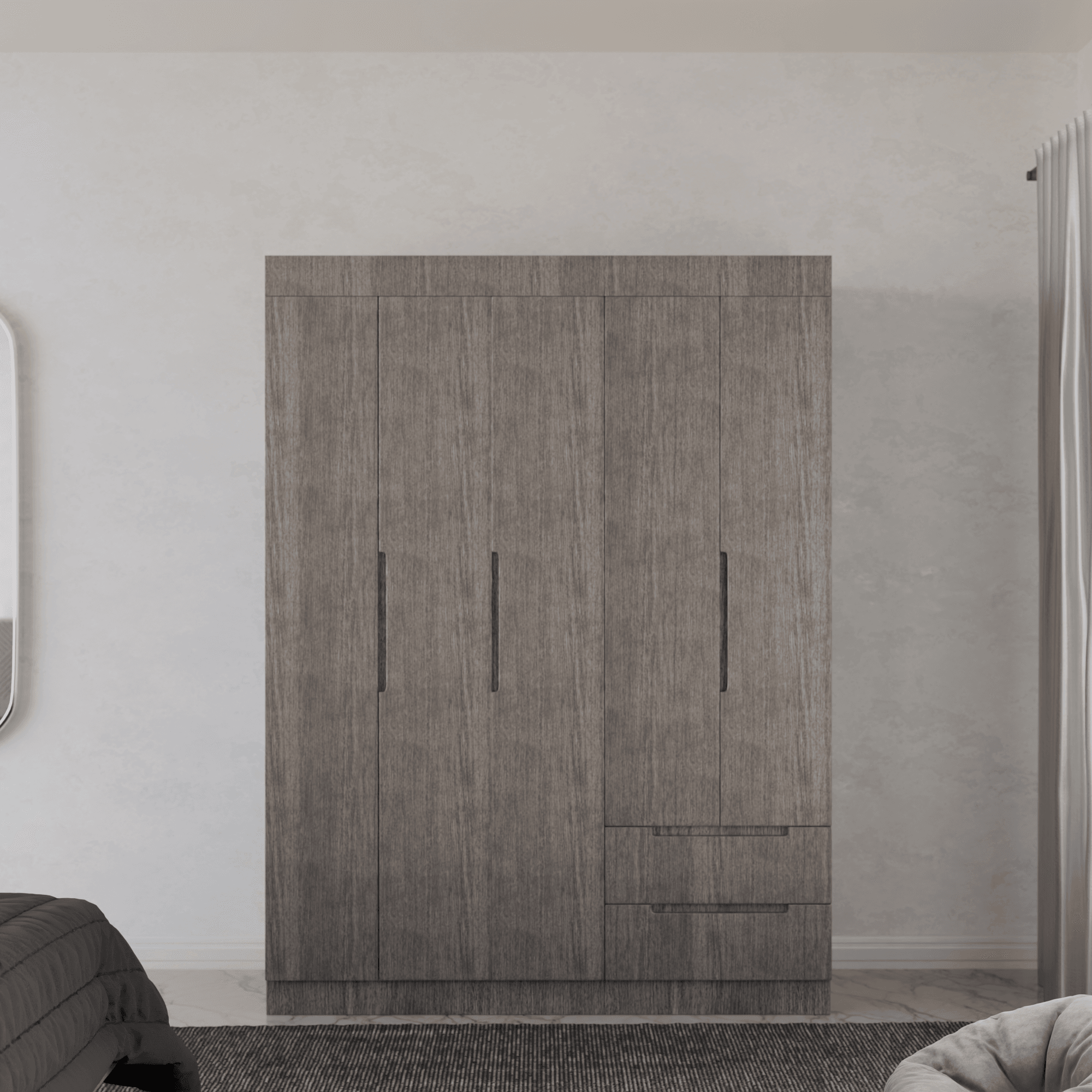 Harrison 5-Door Open Wardrobe Closet - Spacious Storage for Bedroom, Walk-In Closet & Dressing Room Organization
