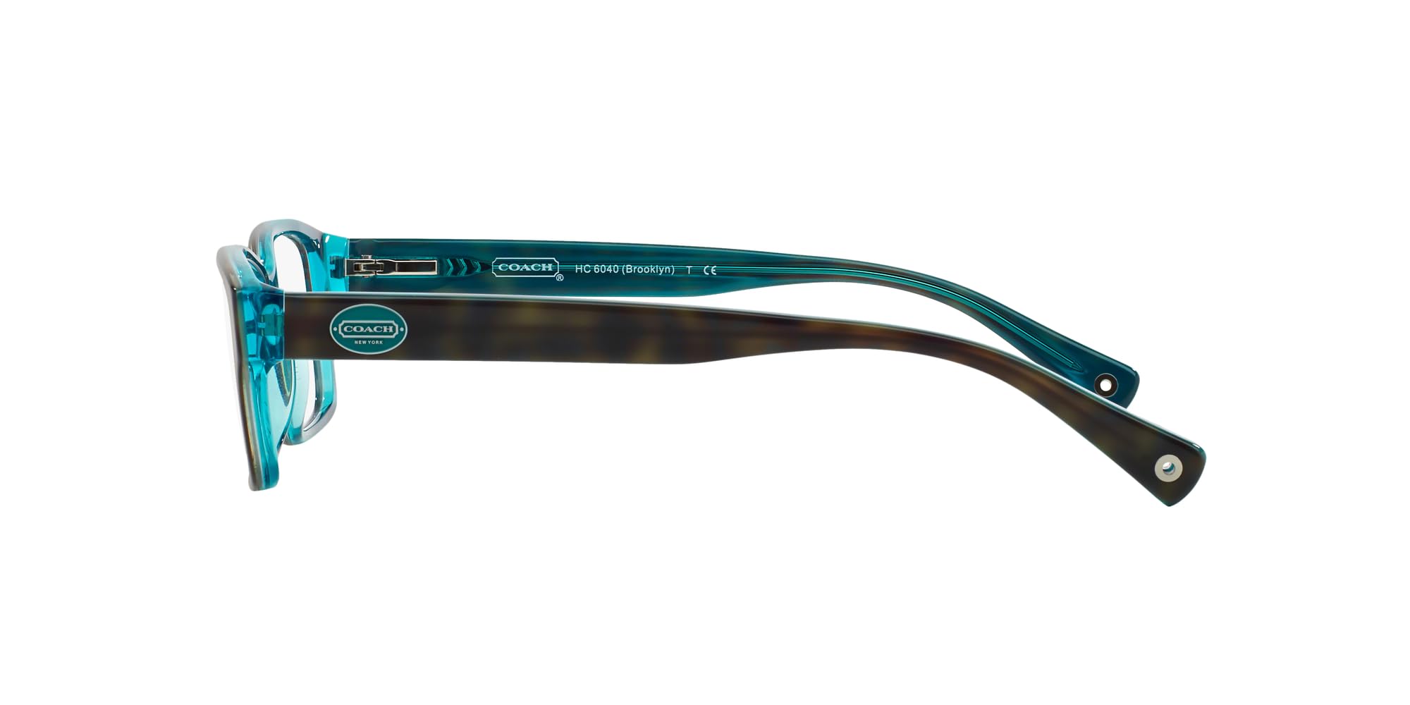 Coach Women's HC6040 Brooklyn Rectangular Prescription Eyeglass Frames - Stylish & Lightweight for Work, Reading & Everyday Wear