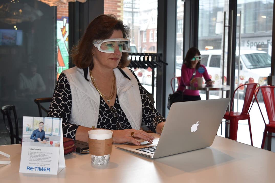 Re-Timer Light Therapy Glasses Gen 2 - Australian-Made Sleep Aid for Jet Lag & Insomnia Relief, Clinically Proven, Doctor Recommended (VAT Exempt) - Improve Sleep Quality for Shift Workers & Travelers