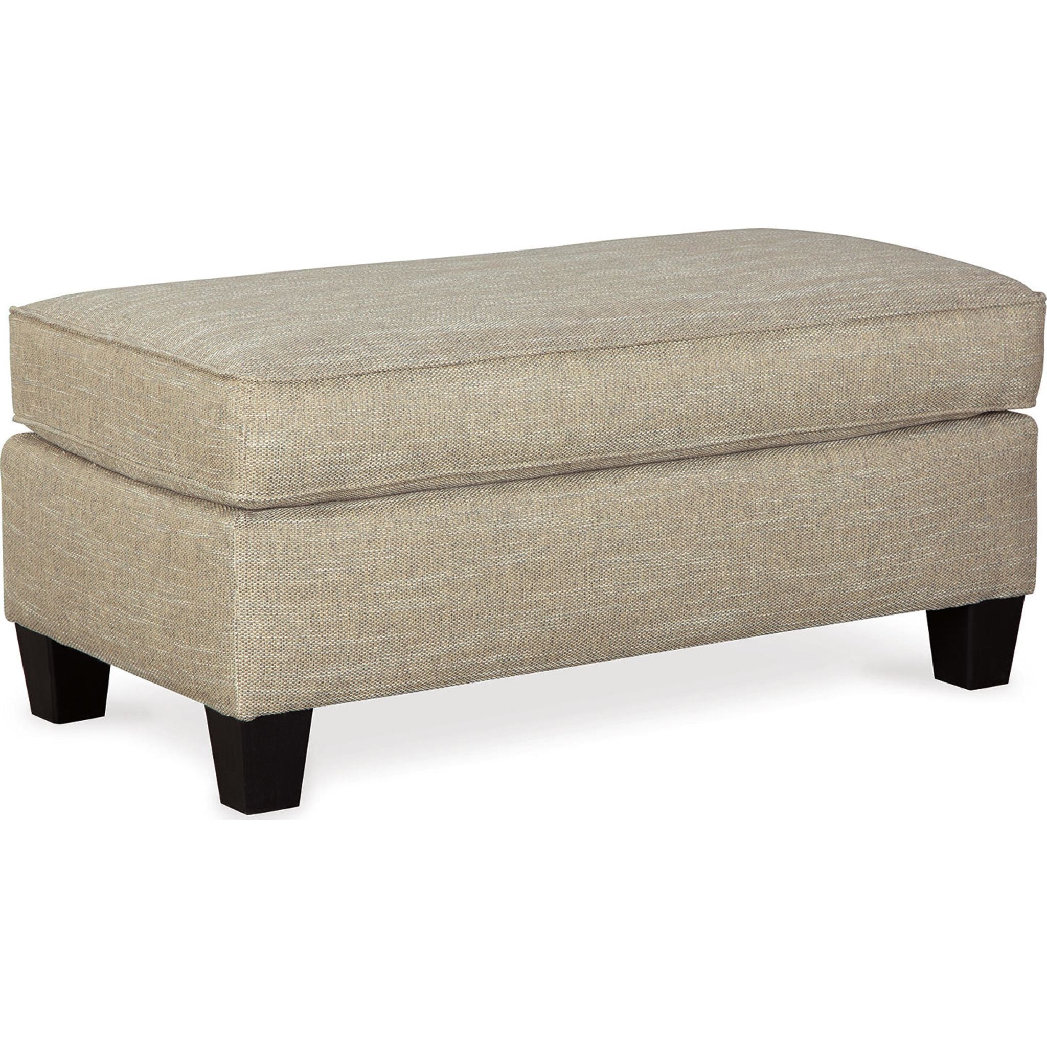 Almanza Ottoman with Wheat-Colored Fabric - Stylish and Comfortable Footrest for Living Room, Bedroom, or Office