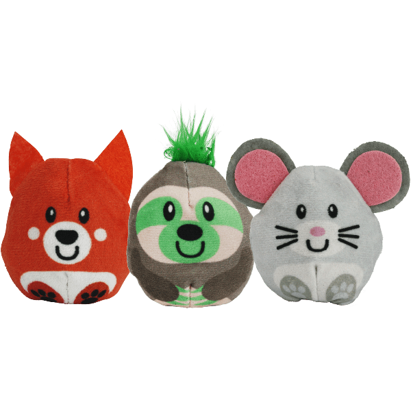 Multipet Catnip Buddies - Assorted Plush Cat Toys for Play & Cuddling - Fun Interactive Catnip Toys for Indoor Cats - Perfect for Playtime, Training & Stress Relief