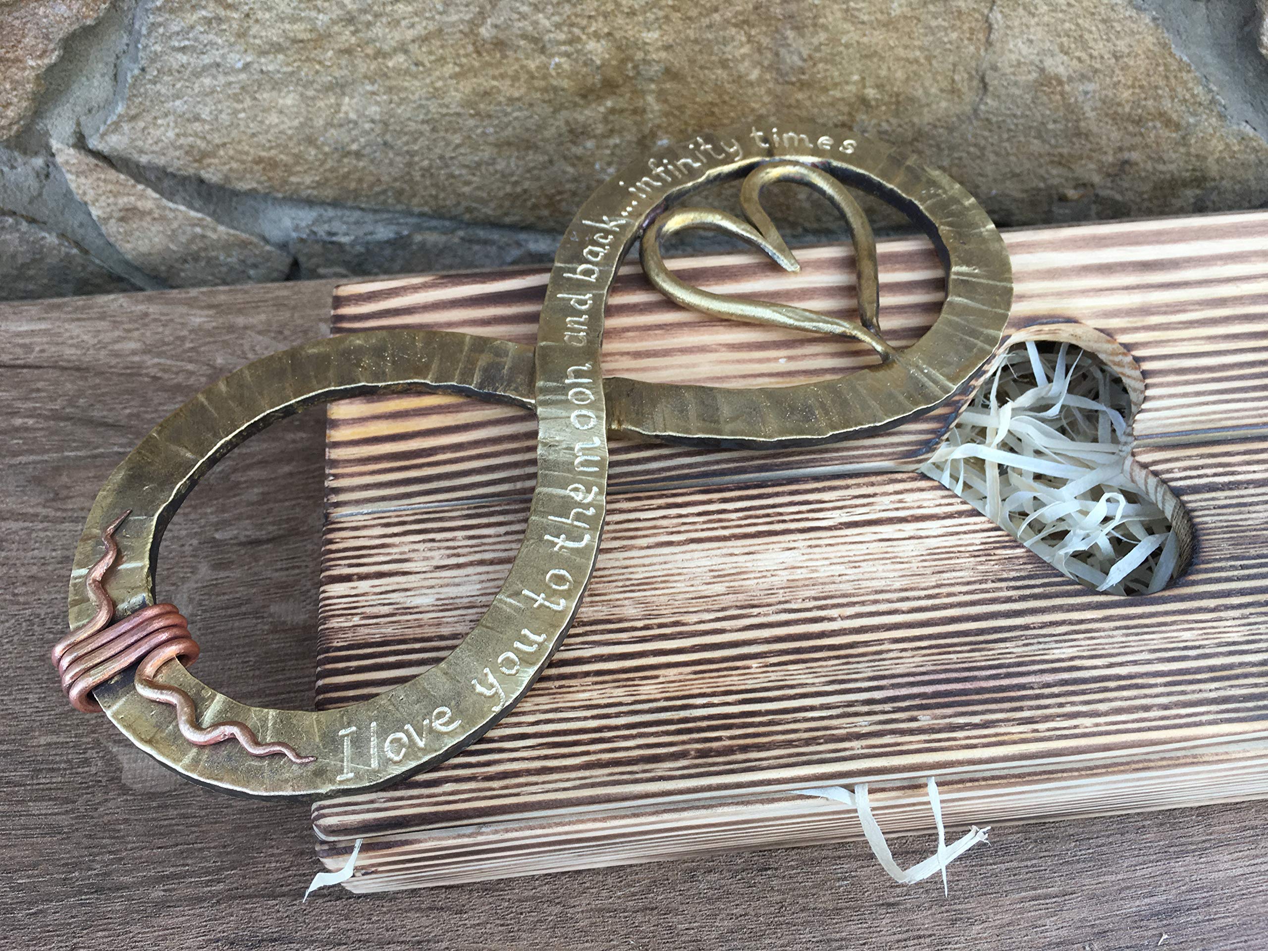 Handcrafted Bronze Infinity Sign - Elegant Anniversary Gift for Wife & Women - 8th Year Bronze Gift - Home & Office Decor - Perfect for Weddings, Anniversaries & Romantic Occasions