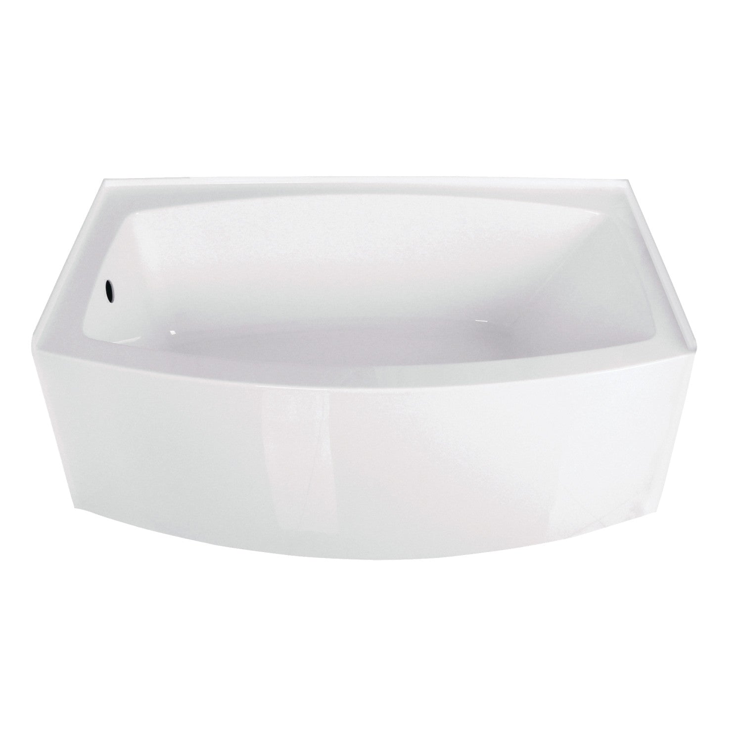 Aqua Eden VTDR603022L 60 Inch Acrylic Rectangular 3 Wall Alcove Bathtub - Left Hand Drain Hole, Glossy White Finish - Perfect for Modern Bathroom Renovations & Spa-Like Relaxation
