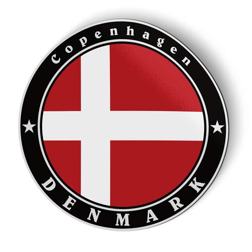 Denmark Flag Car Fridge Magnet - 3 Inch Flexible Magnetic Decal for Vehicles, Refrigerators & Lockers - Perfect for Home, Office & Travel Decor