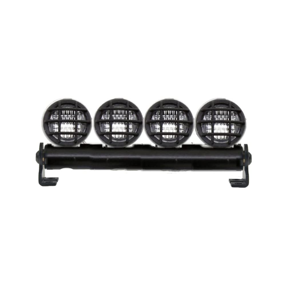 SCX24 90081 AXI00001 1/24 RC Crawler Car LED Roof Light Bar - Waterproof Off-Road Crawling Accessories for Night Driving & Trail Adventures (Black)