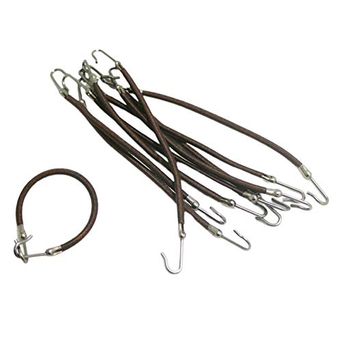 Milageto 10Pcs Brown Ponytail Holder Hooks - Elastic Hair Bands & Ropes for Women, Girls - Perfect for Gym, Work, School, and Daily Hairstyling
