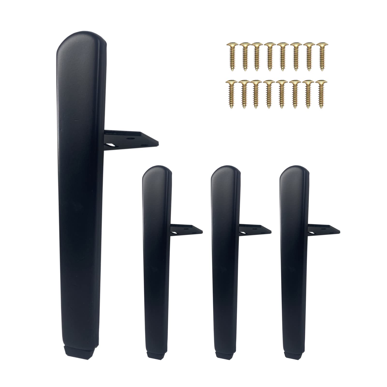 6 Inch Metal Furniture Legs - Gold & Black Finish for Coffee Table, Dresser, TV Stand, Cabinet, Sofa - Heavy Duty & Stylish Home Decor Upgrade for Living Room, Bedroom, Office