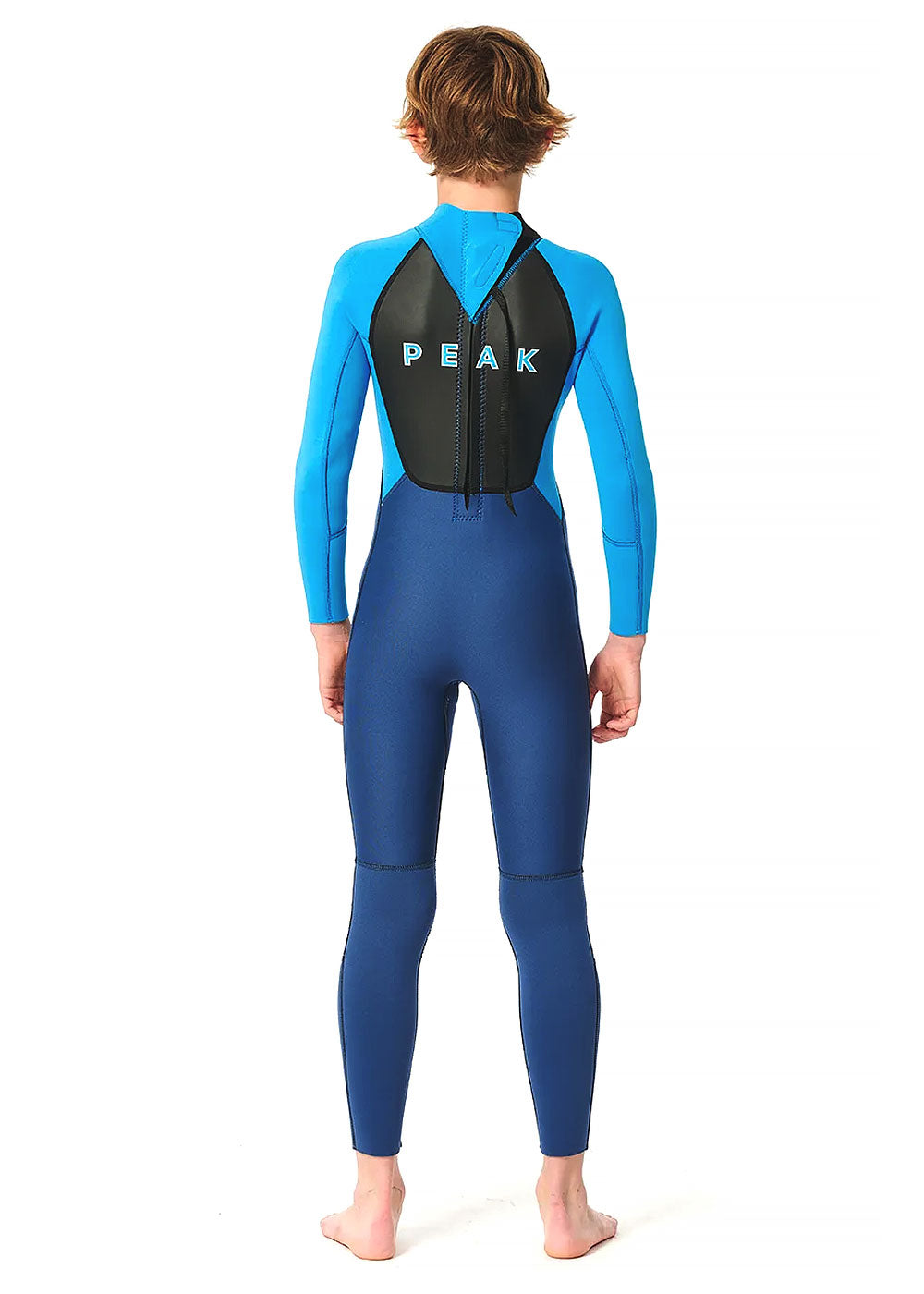 Peak Junior 4/3mm Back Zip Steamer Wetsuit for Kids - Warm & Flexible Neoprene for Surfing, Diving & Water Sports