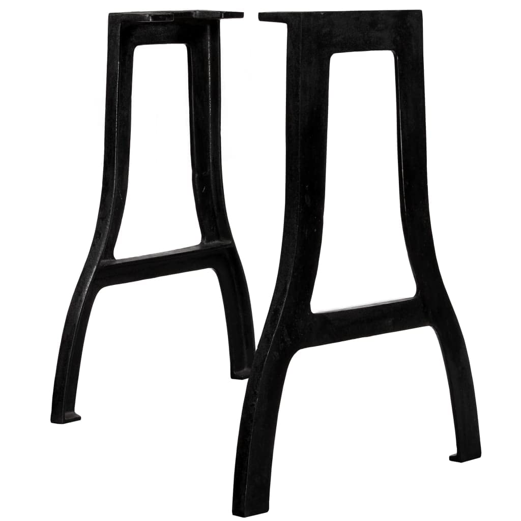 vidaXL 2-Pack A-Frame Dining Table Legs - Heavy Duty Cast Iron Table Legs for Side Tables, End Tables, Desks & Console Furniture - Perfect for Home Office, Restaurant & Dining Room Decor