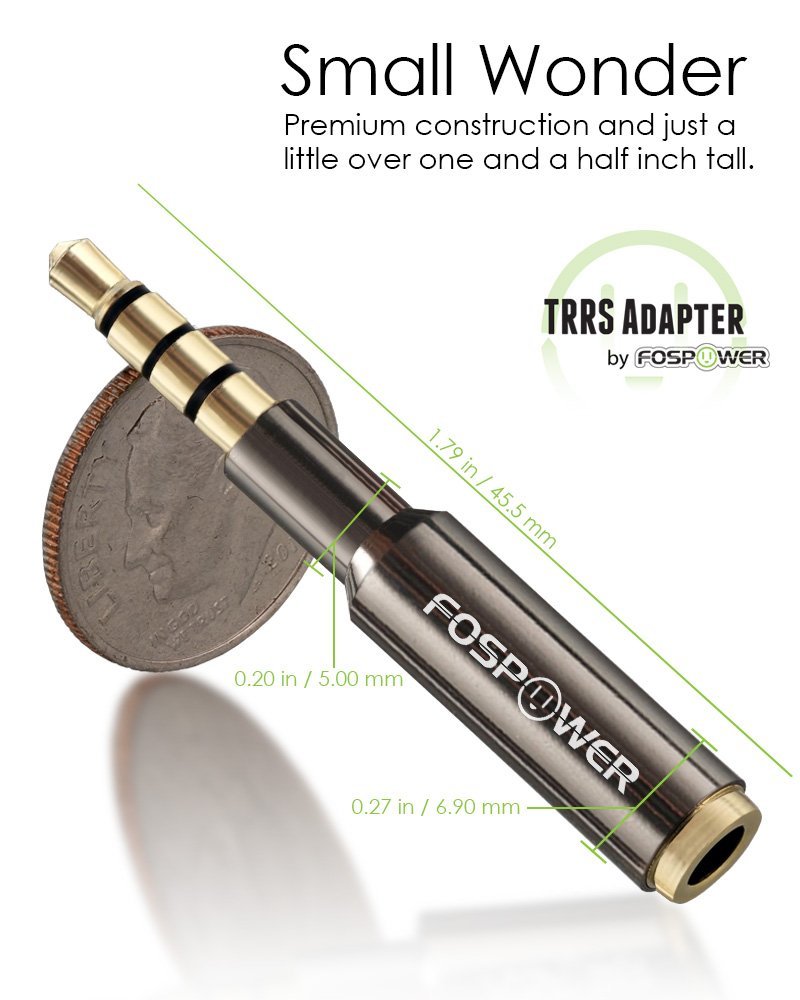 FosPower 3.5mm Male to Female Stereo AUX Headphone Adapter (3 Pack) - Gold Plated TRRS Plug for iPhone, Smartphones, Tablets, Speakers, Microphone & Card Readers - Perfect for Home, Office, and Travel Use