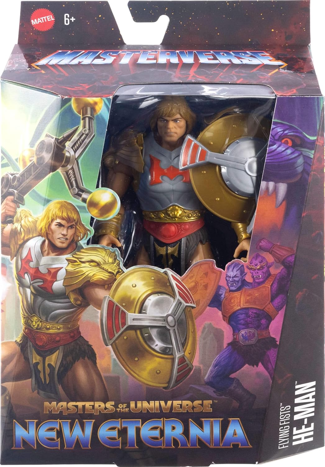 Masters of the Universe Masterverse He-Man New Eternia Flying Fists Action Figure by Mattel - Collectible Toy for Fans & Display, Perfect for Play, Gifts, and Nostalgic Collections