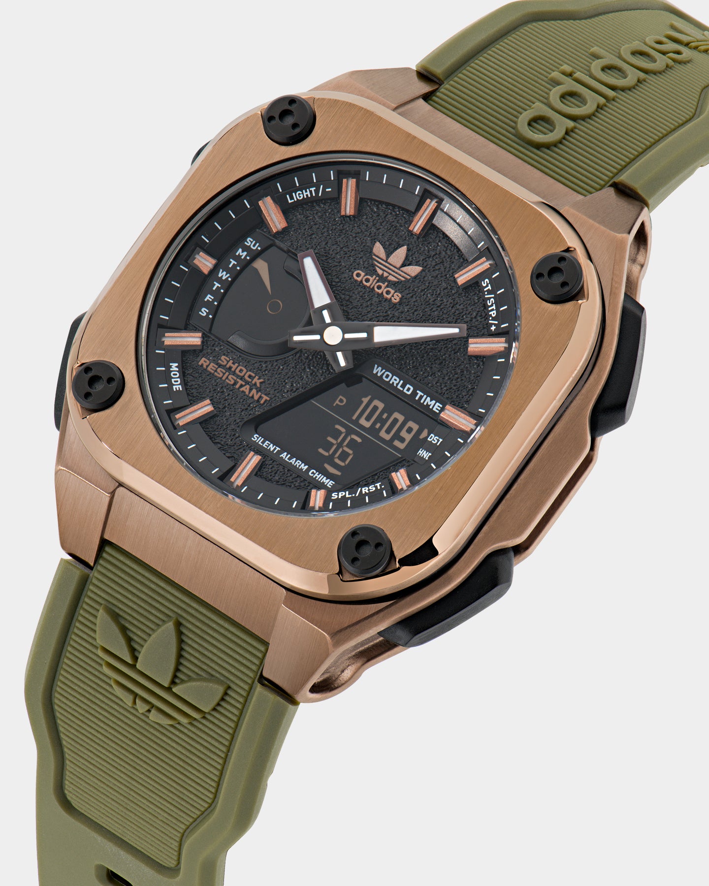 Adidas City Tech One Watch - Bronze & Khaki Smartwatch for Men - Fitness Tracker, Heart Rate Monitor, Waterproof - Perfect for Running, Gym & Outdoor Activities