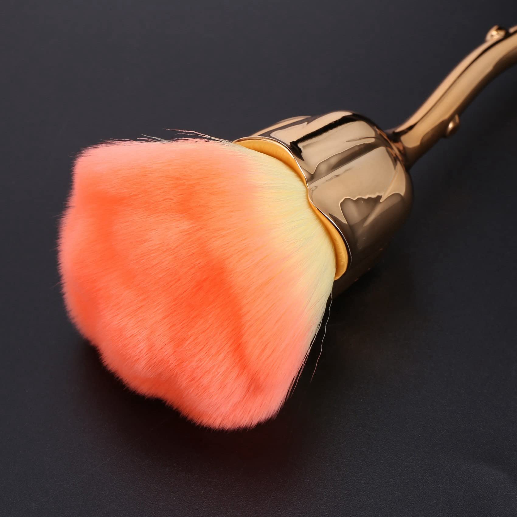 Premium Nail Dust Brush - Soft Pink Cleaning Brush for Nail Art, Manicure & Makeup (Gold Handle) | Perfect for Salon, Home & Professional Use