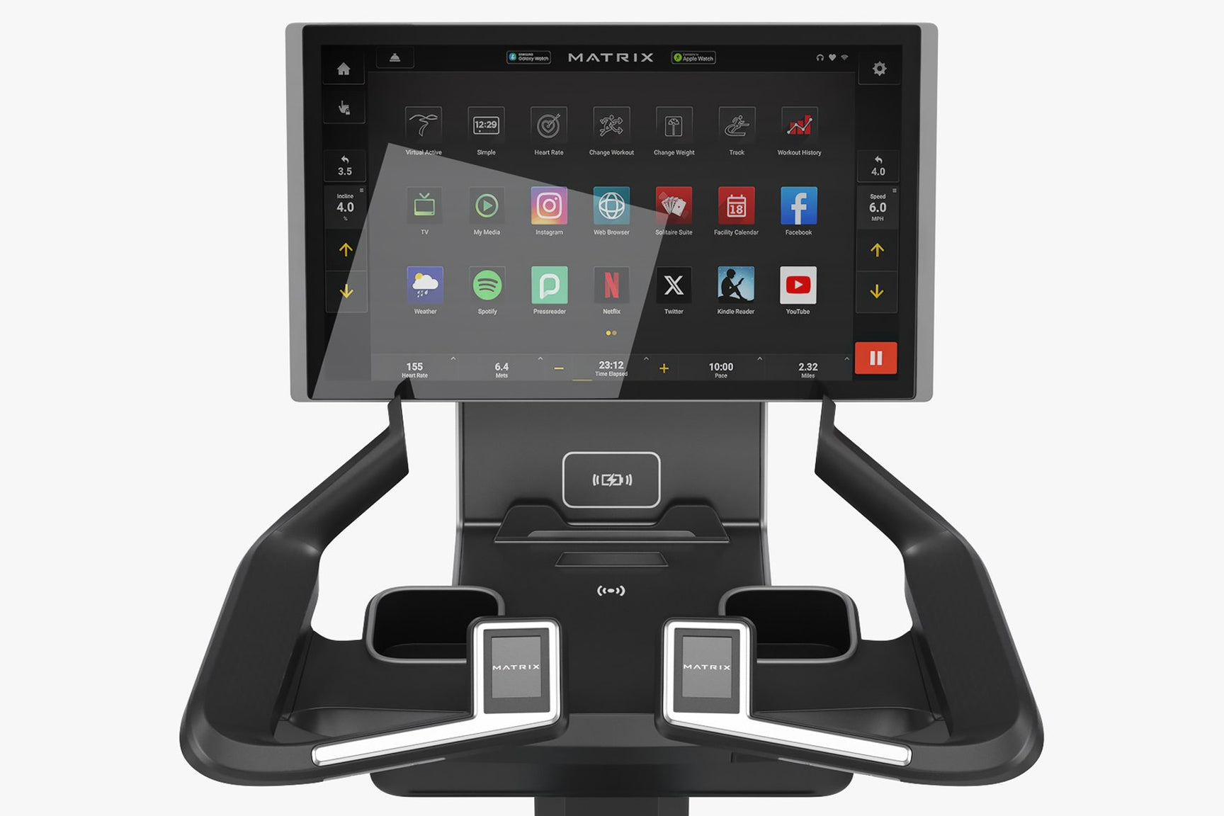 Matrix Onyx Upright Exercise Bike for Home Gym - Indoor Cycling Bike with LCD Monitor & Adjustable Resistance - Perfect for Cardio Workouts, Weight Loss & Fitness Training