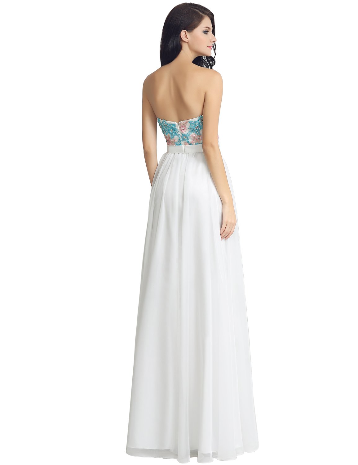 Sarahbridal Juniors Sweetheart Bridesmaid Dresses - Chiffon Long Prom Evening Gown with Pleated Details | Perfect for Weddings, Proms, and Formal Events