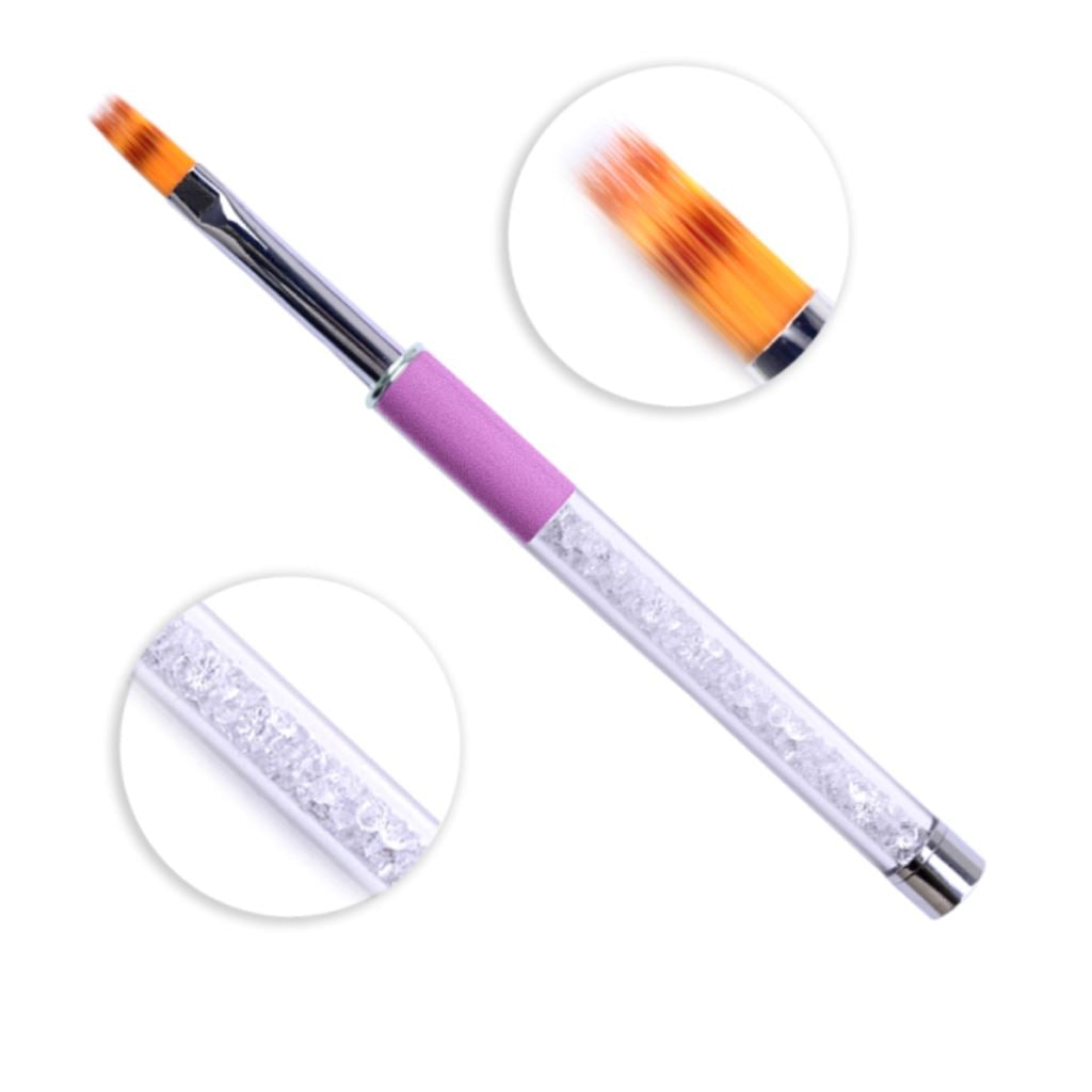 Ombre Gel Brush with Cap - Professional Nail Art Brush for Ombre & Gradient Designs - Perfect for DIY Manicures & Salon Use