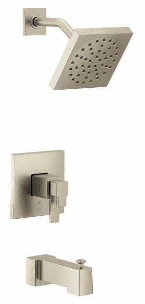 Moen UTS4713EPBN 90 Degree M Core 4 Series Tub and Shower Trim in Brushed Nickel - Eco Performance Water-Saving Design for Modern Bathrooms