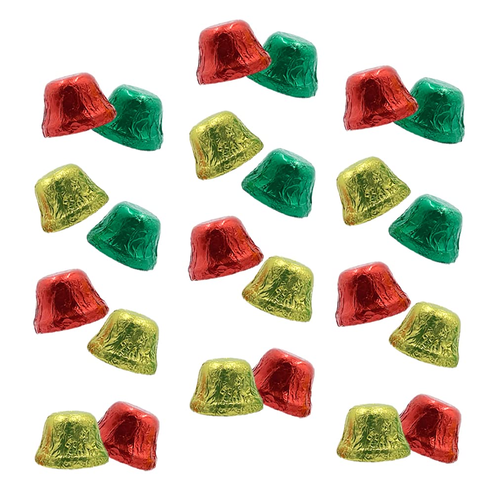 Fruidles Christmas Bells Milk Chocolate - Individually Wrapped Kosher Certified Dairy Chocolates (1 Pound) - Perfect for Holiday Parties, Stocking Stuffers & Gift Bags