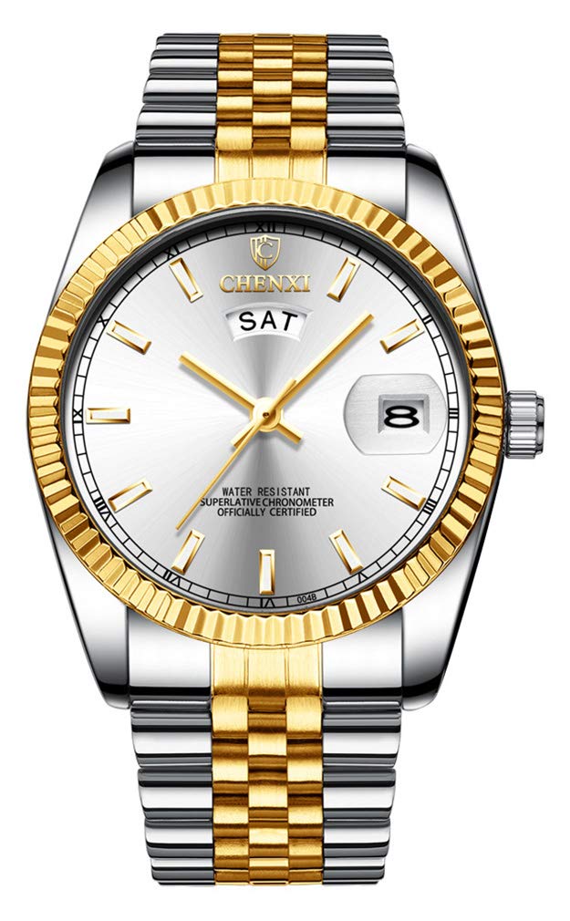 Elegant Stainless Steel Women's Watches - Business, Casual & Date Week Analog Quartz Watch with Light Waterproof for Sports & Outdoor Activities | Perfect for Office, Daily Wear & Special Occasions
