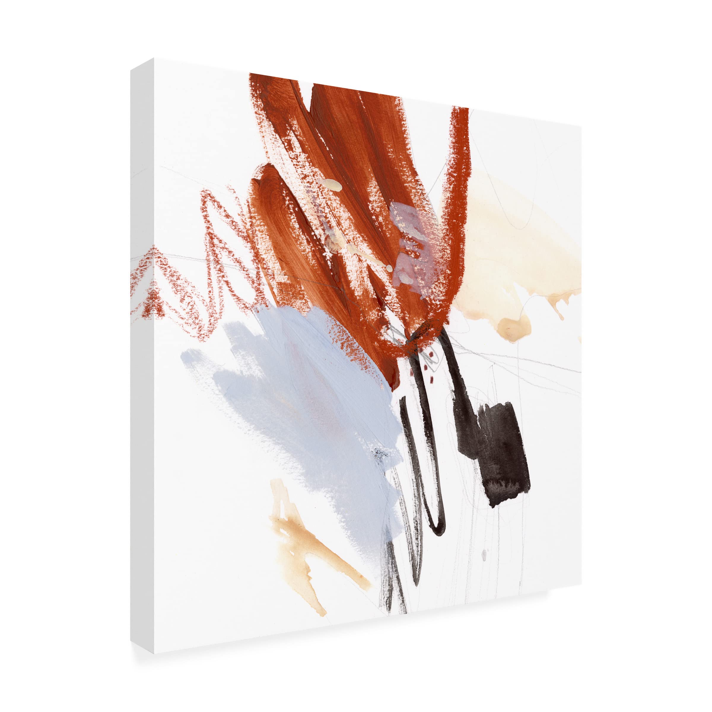 Victoria Borges 'Iron and Down II' Canvas Wall Art Print - Modern Abstract Painting for Living Room, Bedroom & Office Decor