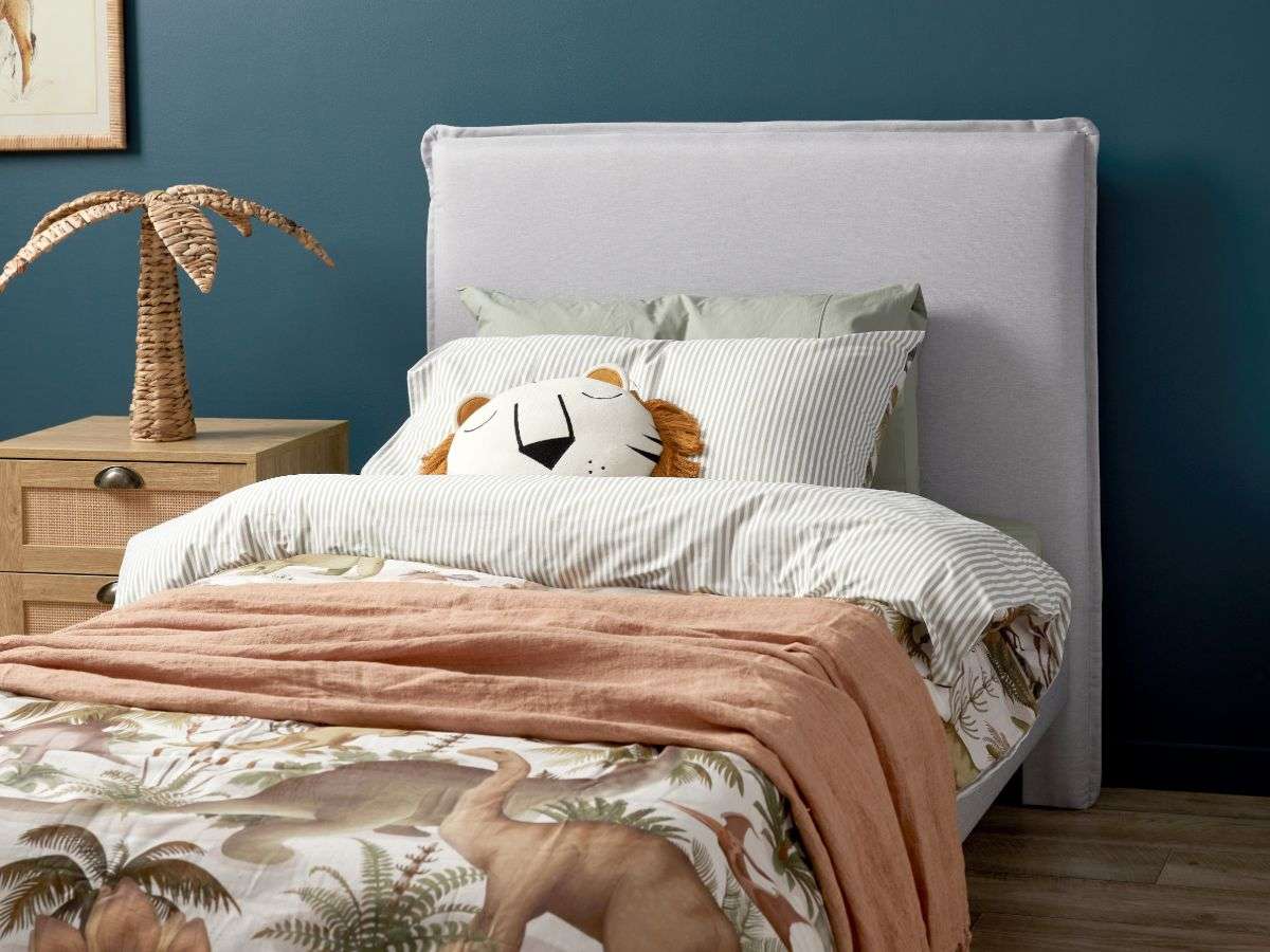 Peyton Single Bed Frame - Light Grey Modern Minimalist Design for Small Spaces | Perfect for Kids Room, Guest Bedroom & Studio Apartments
