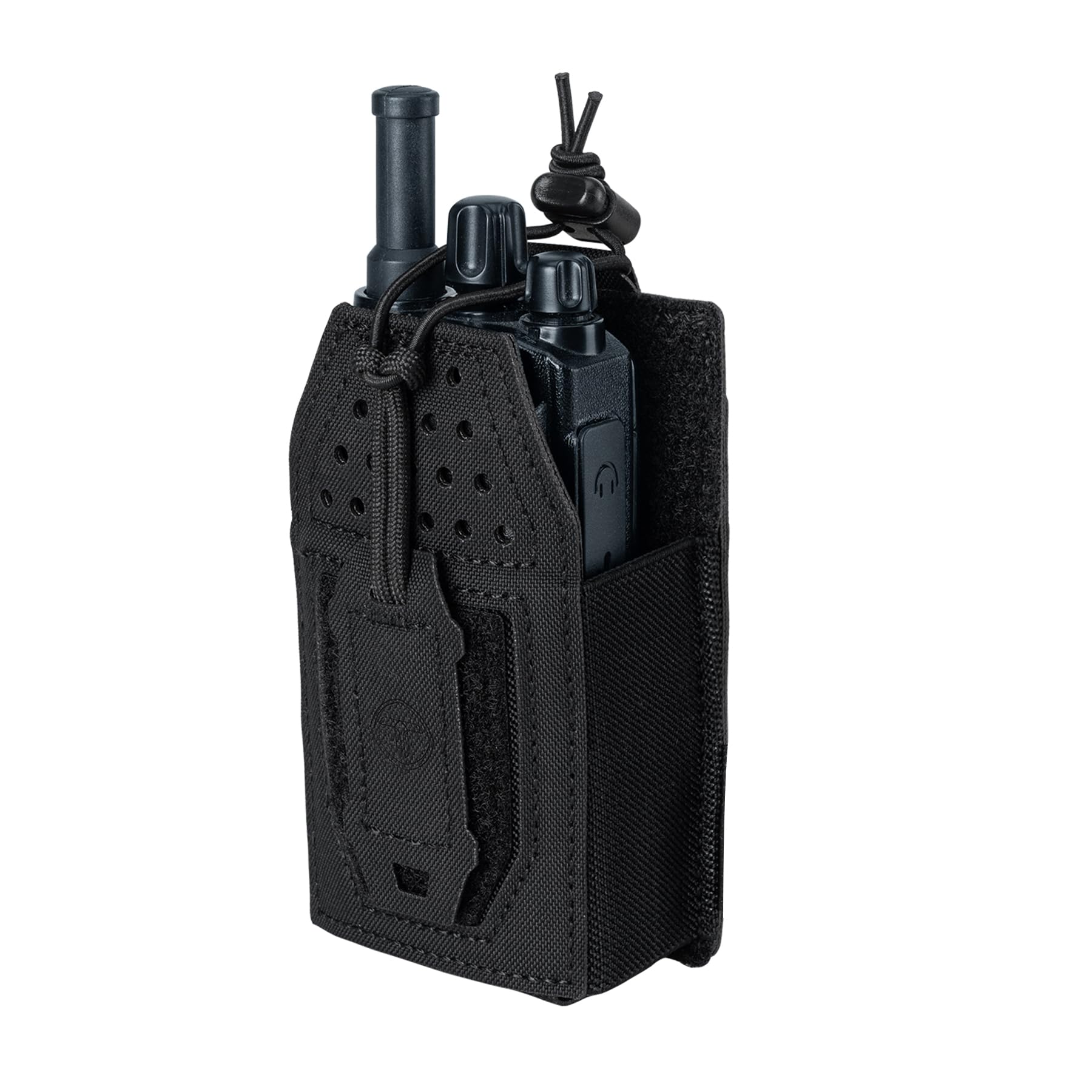 TOPTACPRO Tactical Radio Pouch Universal Molle Radio Case for BaoFeng UV-5R BF-F8HP Walkie Talkie - Adjustable Storage Holder for Charger (Black) - Perfect for Outdoor Adventures, Hiking, Camping & Emergency Communication