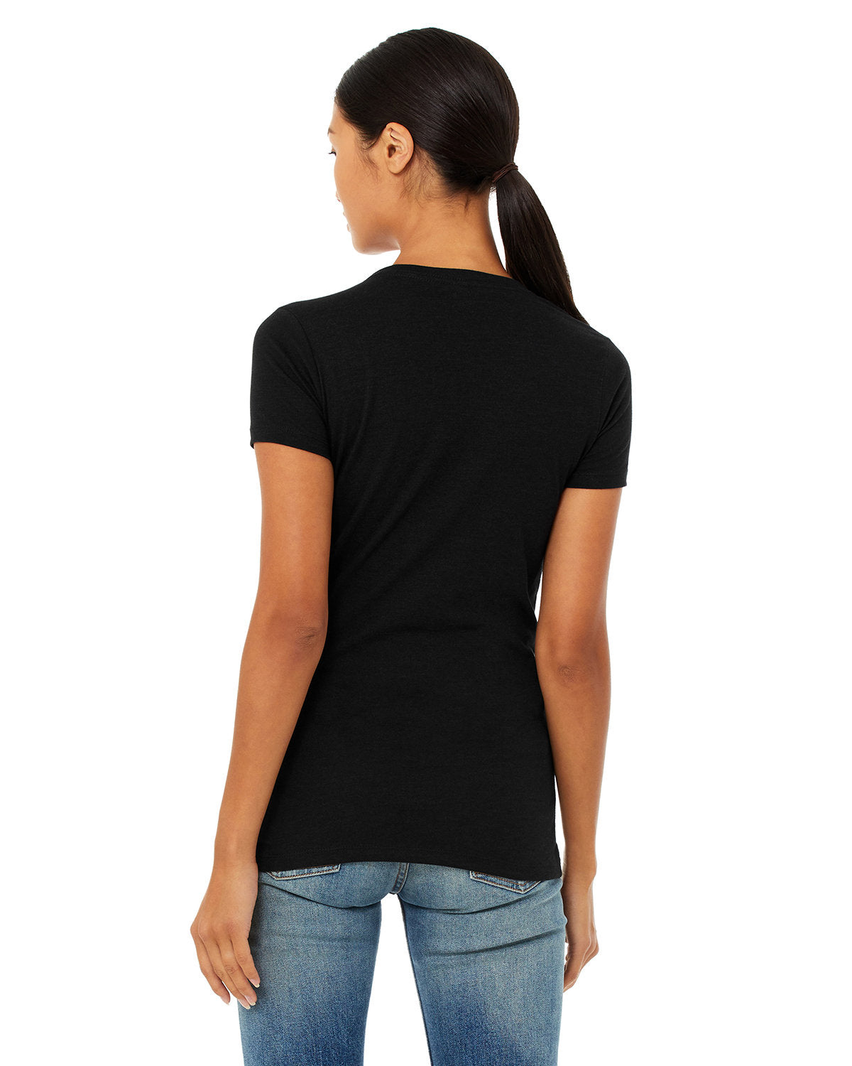 Bella + Canvas 6004 Women's Slim Fit V-Neck T-Shirt - Soft Cotton Tee for Casual Wear, Workout & Layering