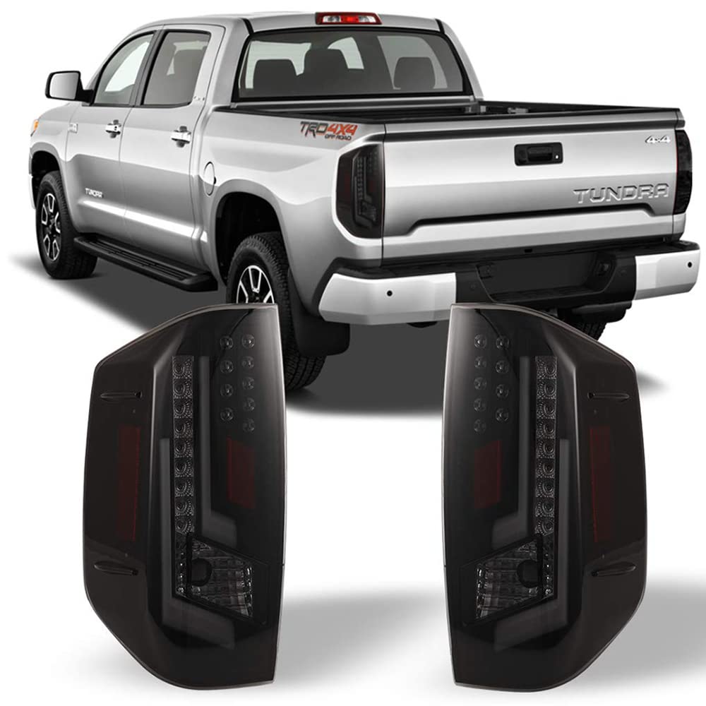 Winjet Off-Road Series LED Taillights Assembly for 2014-2020 Toyota Tundra - DRL LED Tail Lights, Brake Lights & Rear Lamps (1 Pair) - Waterproof & Durable for Off-Roading, Night Driving & Truck Customization