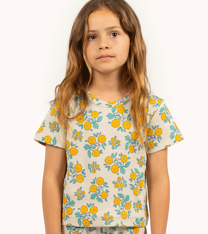Tinycottons Flowers Tee - Soft Cotton Graphic T-Shirt for Kids | Perfect for Playdates, School & Everyday Wear
