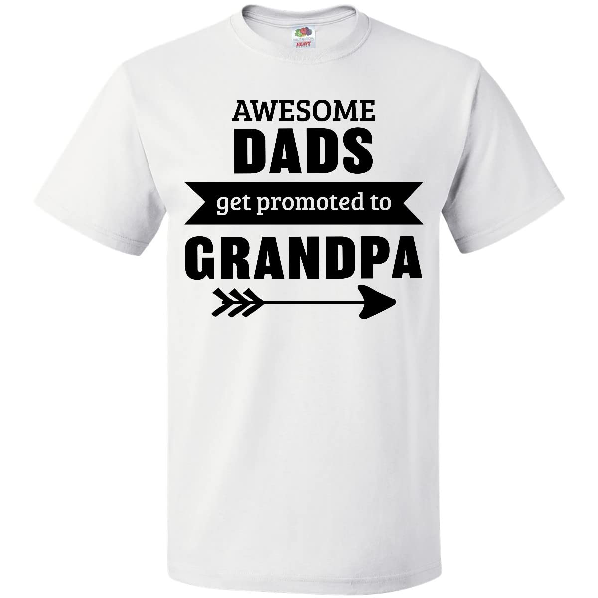 Inktastic Awesome Dads Get Promoted to Grandpa T-Shirt - Funny Retirement Gift for New Grandpas, Father's Day Present - Perfect for Family Reunions & Grandparent Celebrations
