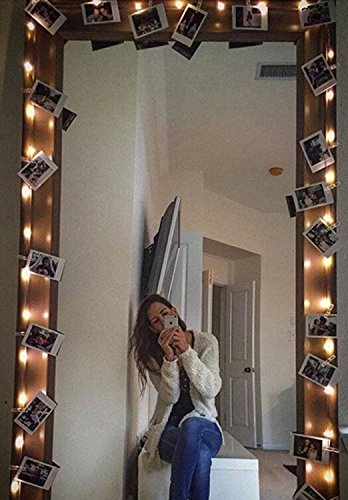 20 LED Photo Clip String Lights with 3M USB Power - Decorate Walls, Bedrooms, Parties & Hang Photos, Notes, Artwork - Perfect for Home, Dorm, Wedding & Event Decor