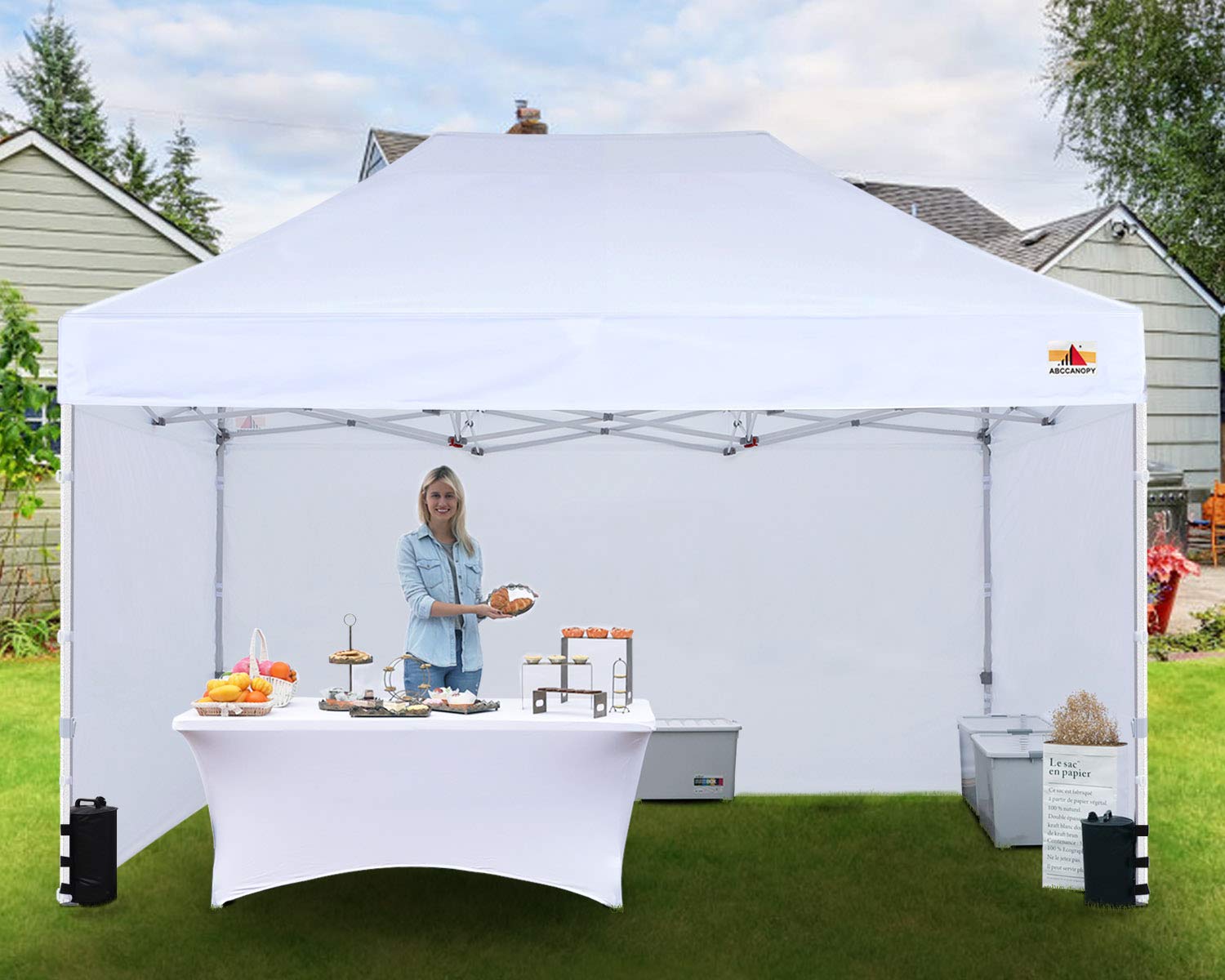 ABCCANOPY Premium 10x15 Commercial Instant Canopy Tent - Heavy Duty Pop Up Shade Shelter, Gray - Perfect for Outdoor Events, Farmers Markets & Beach Parties