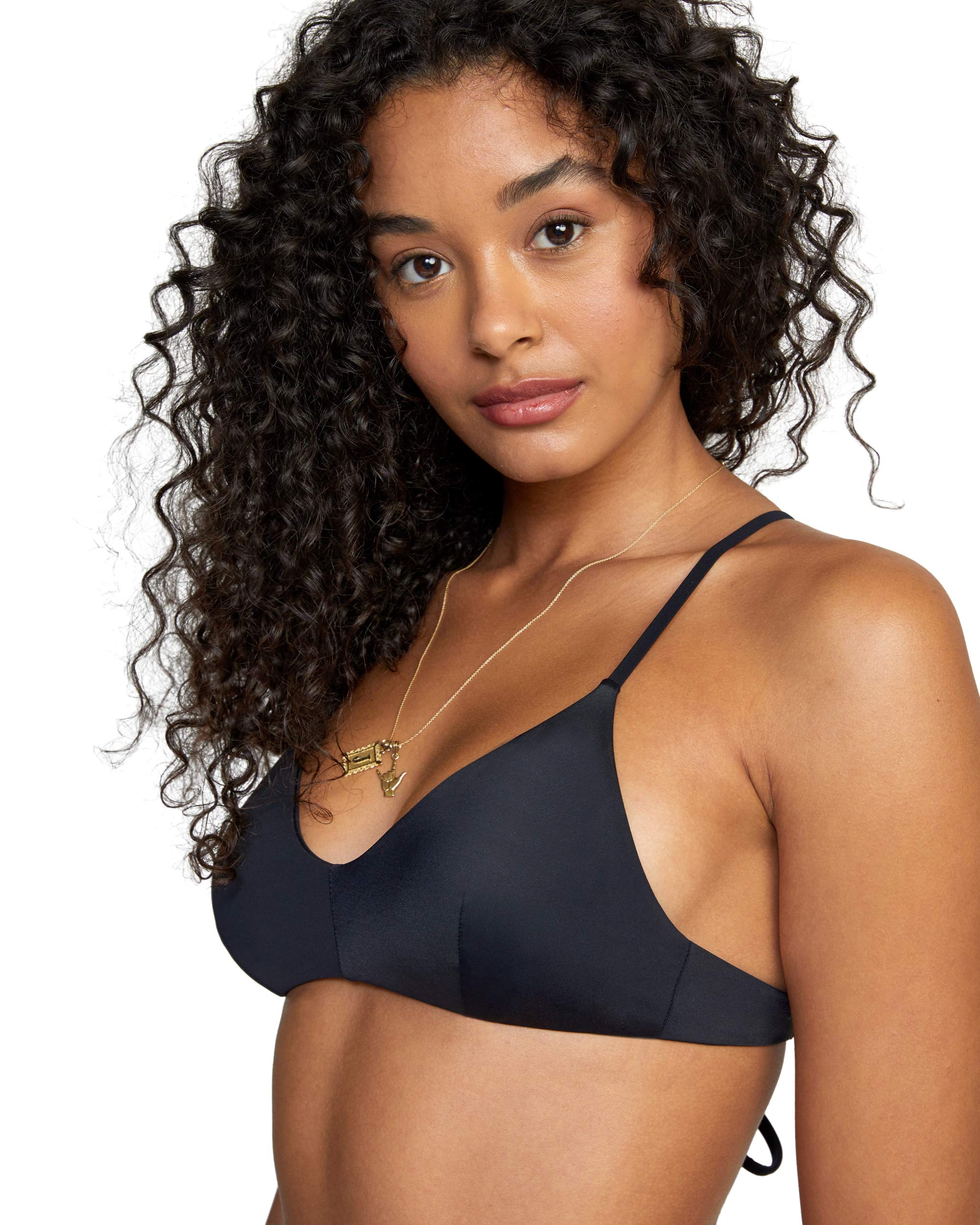 RVCA Women's Standard Cross Back Swimwear Bikini Top - Comfortable & Stylish Beachwear for Swimming, Surfing & Summer Vacations