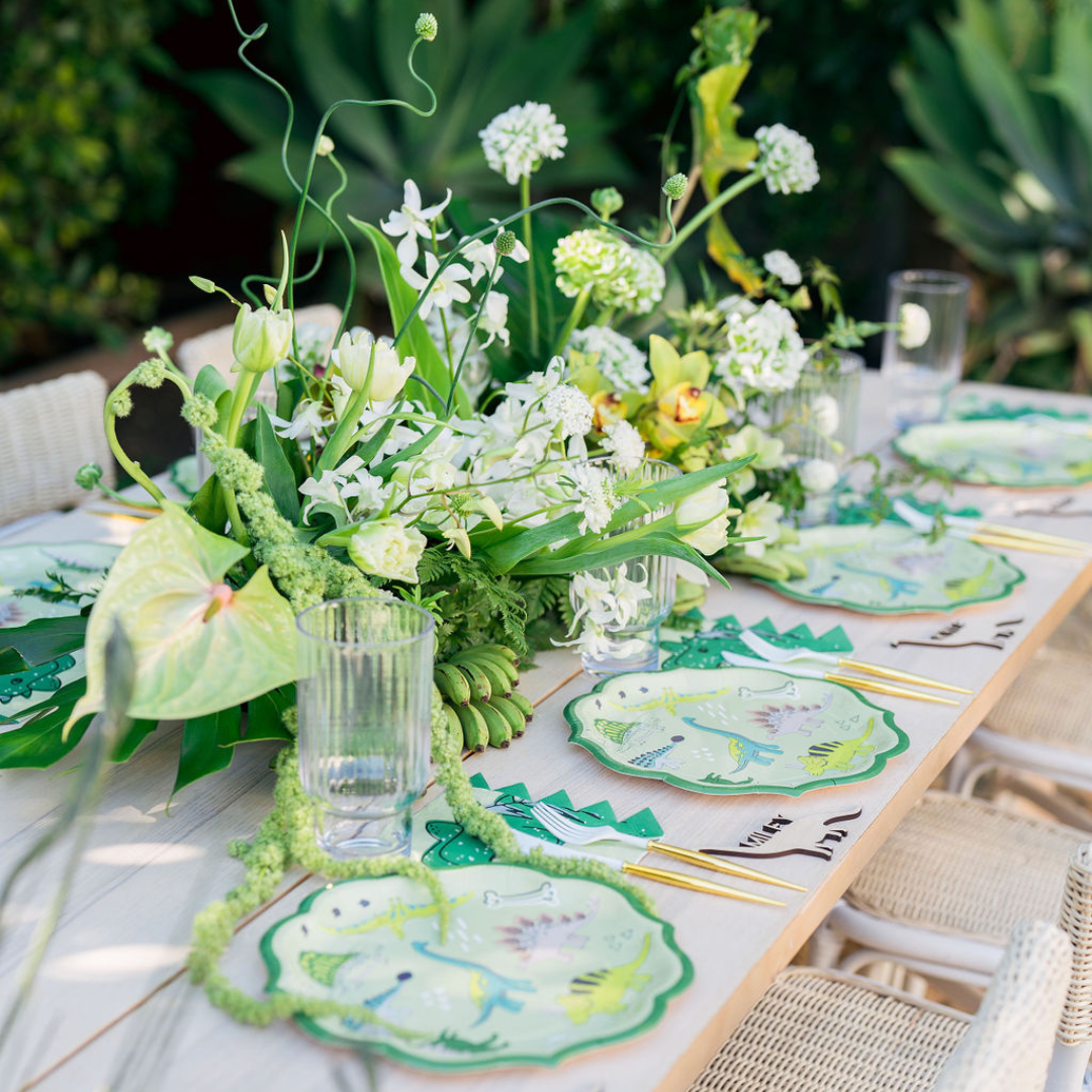 Rawrsome Dinosaur Tableware Set - Fun Kids Dinner Plates, Bowls & Utensils for Birthday Parties & Themed Events