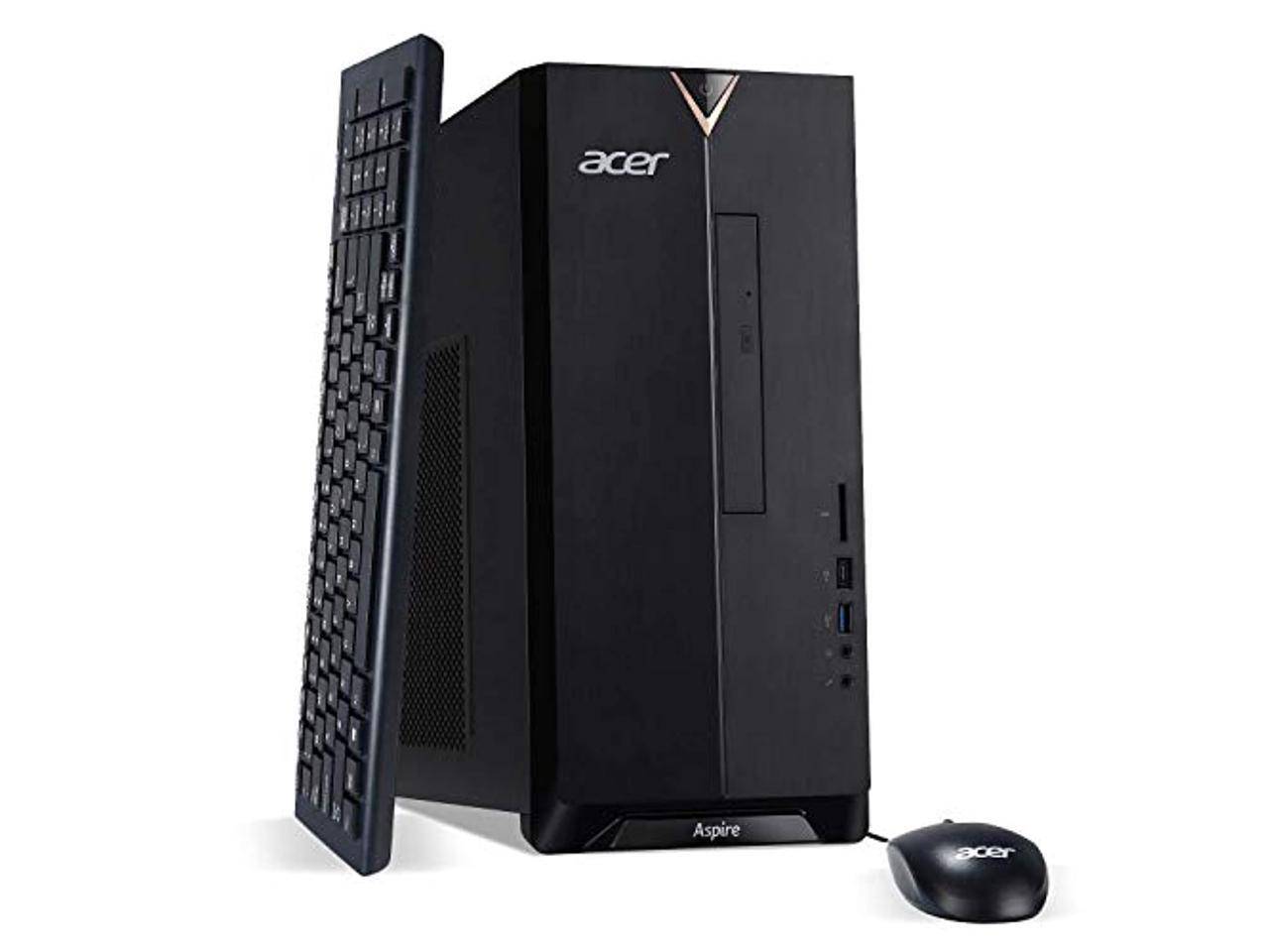 Acer Aspire TC 895 UA91 Desktop Computer - Intel Core i3-10100 3.6GHz, 8GB RAM, 512GB NVMe SSD, DVD RW, WiFi & Bluetooth, Windows 10 Home - Perfect for Home Office, Gaming & Everyday Computing