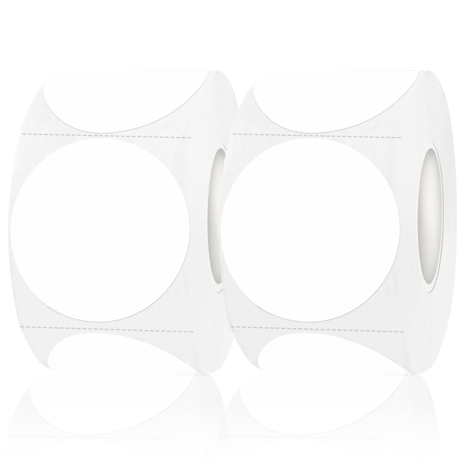 STARLIBOO 1.5 Inch Blank Dot Stickers - 1000Pcs White Round Price Stickers (2 Rolls) - Writable Circle Labels for Office, Garage Sale, Yard Sale - Perfect for Pricing, Organizing & DIY Crafts